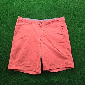 LL‎ Bean Shorts Mens 40W Salmon Pink Standard Fit Chino Golf Preppy Casual